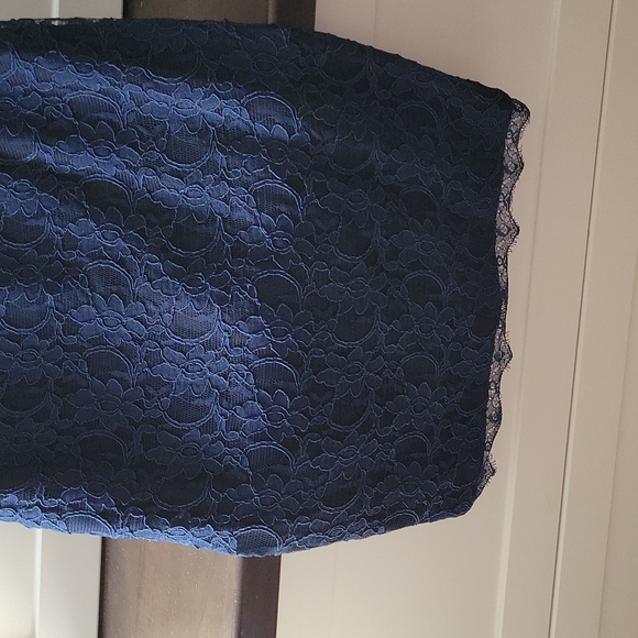 Joseph Ribkoff navy, lace cocktail dress - Picture 2 of 8